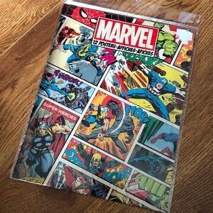 Marvel Classic hero comic book style 12 posters set Wall Art